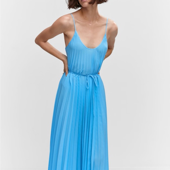 Mango Dresses & Skirts - Elegant Blue Maxi Dress by MANGO